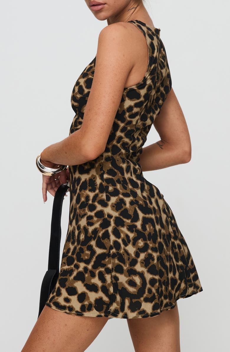 Princess Polly Vivre Leopard Sleeveless Minidress, Alternate, color, Leopard