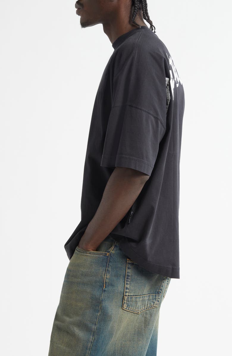 Palm Angels Curved Logo Graphic T-Shirt, Alternate, color, 