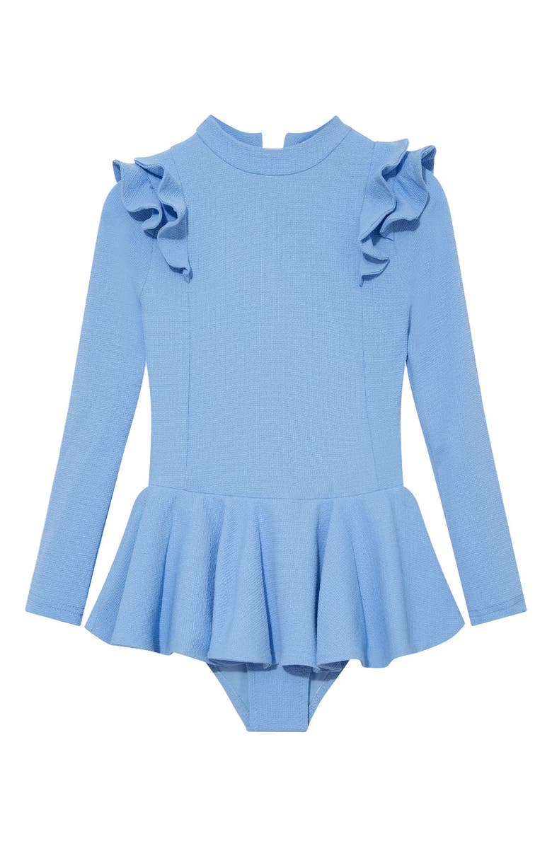Moeva Jojo - Kids Girls Long Sleeve Swimsuit, Main, color, Blue
