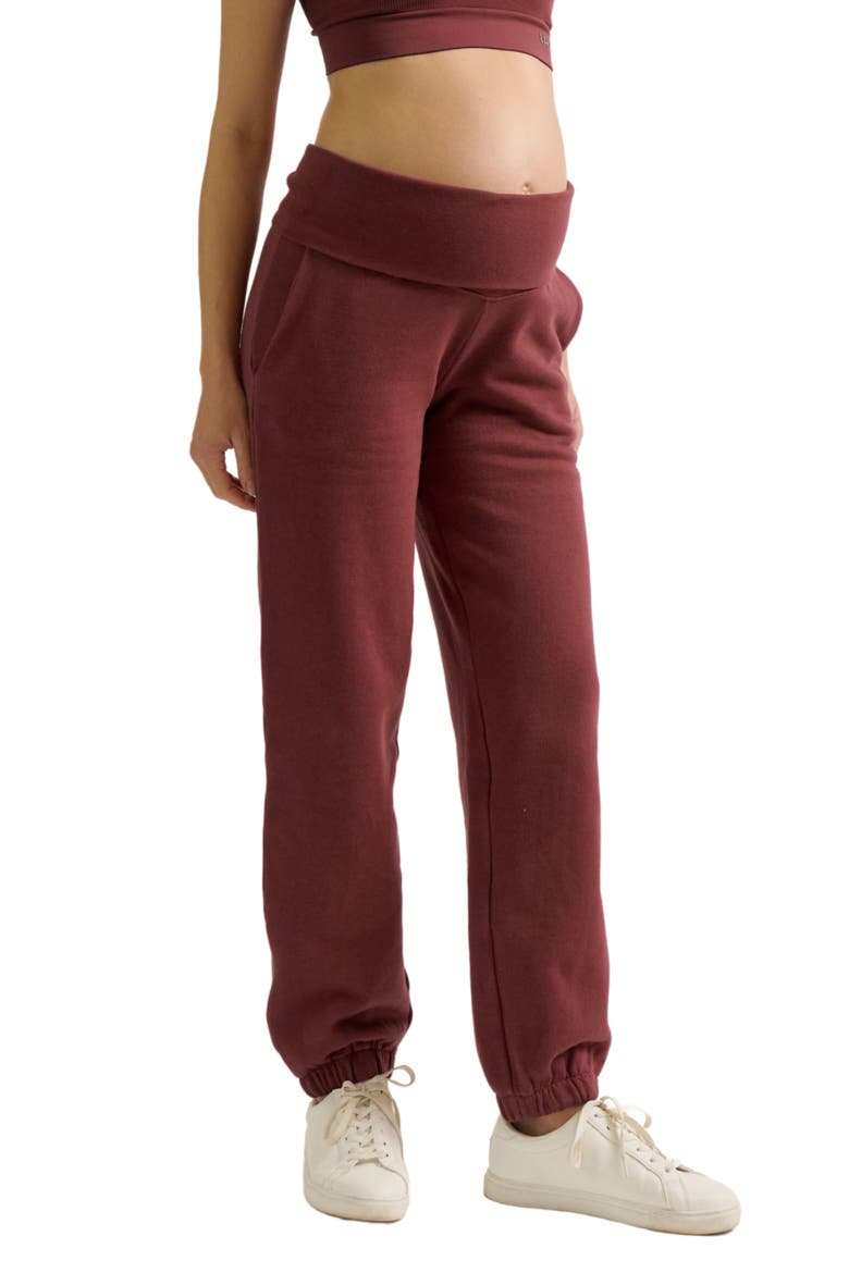 Woma Maternity Joggers, Alternate, color, Plum