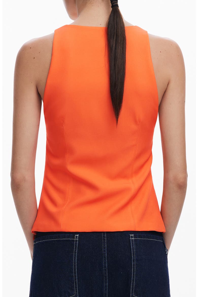 Floral Deep V-Neck Tank, Alternate, color, ORANGE