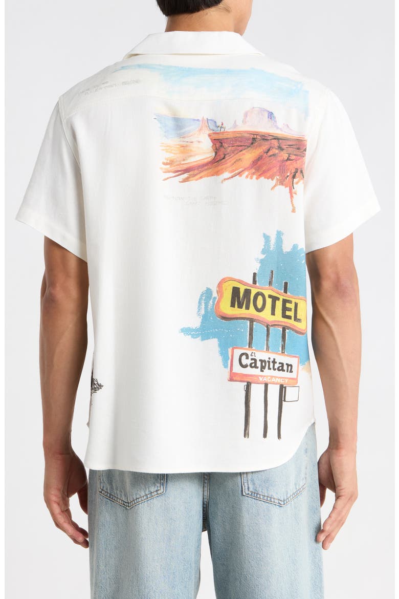 El Capitan Printed Camp Shirt, Alternate, color, BONE