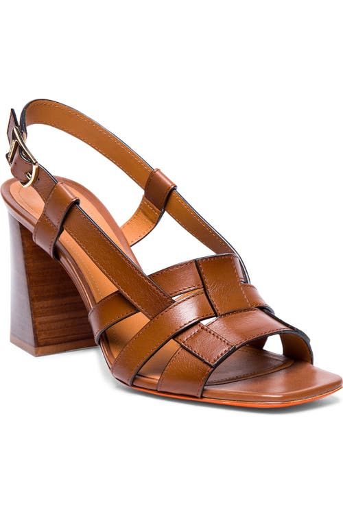 Santoni High-heel Beyond Sandal In Light Brown
