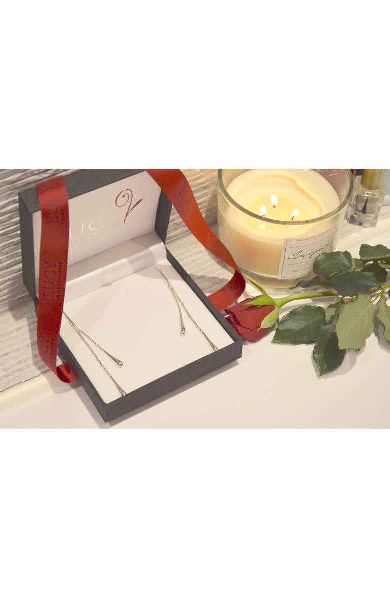 Lucy Quartermaine Double Drop Earrings, Alternate, color, Sterling Silver