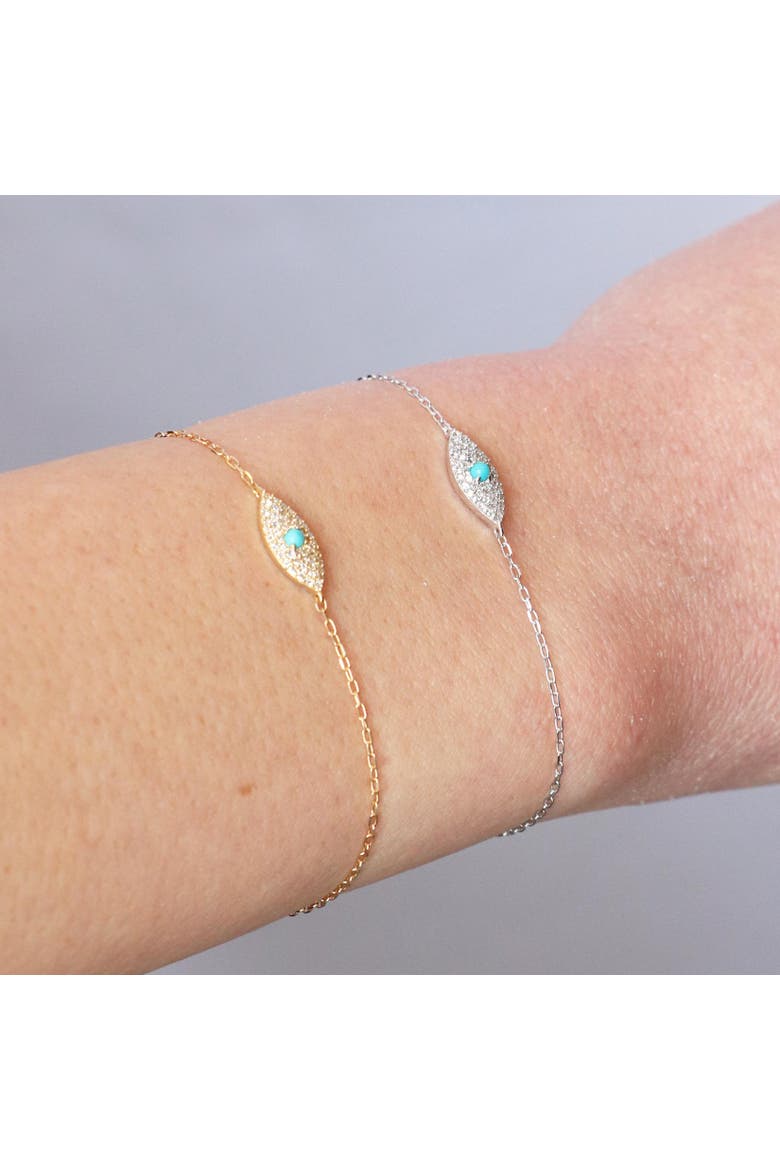 Small Turquoise Evil Eye Bracelet, Alternate, color, Turquoise