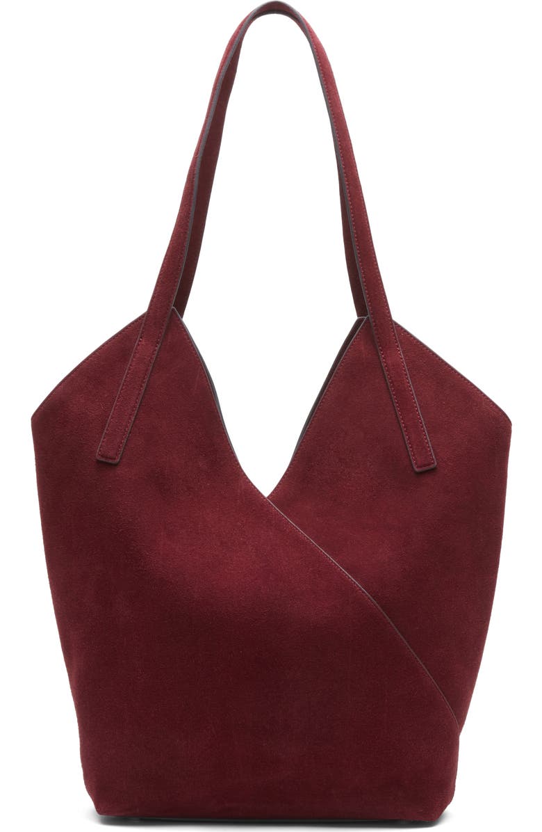 rag & bone Alix Suede Tote, Alternate, color, Garnet