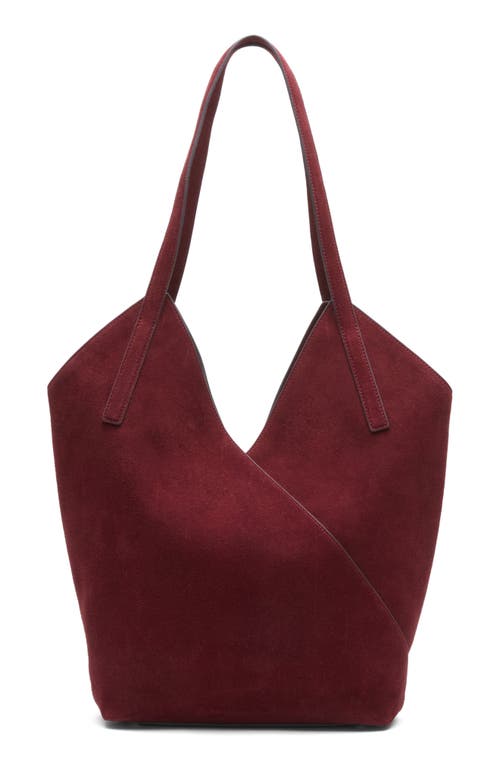 Rag & Bone Alix Suede Tote In Burgundy