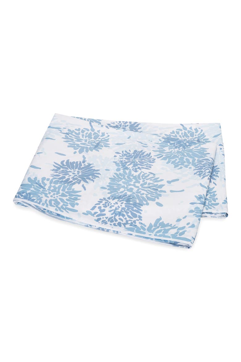 Chrysanthemum 500 Thread Count Flat Sheet, Main, color, BLUE