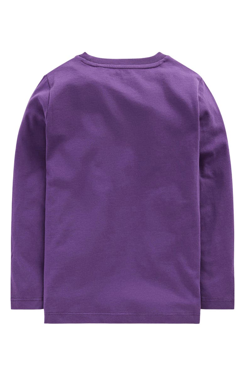Mini Boden Kids' Dragon Long Sleeve Cotton Graphic T-Shirt, Alternate, color, Mystic Purple Dragons