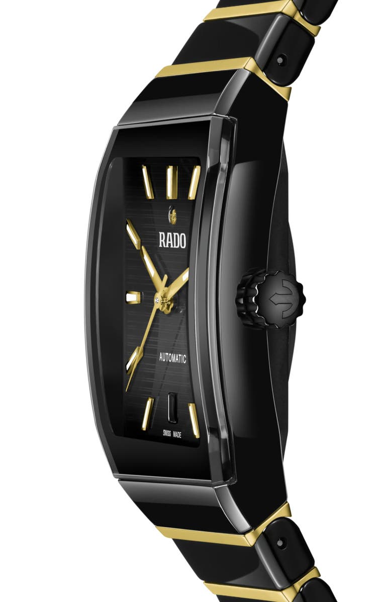 RADO Anatom Automatic Ceramic Bracelet Watch, 32.5mm, Alternate, color, Black