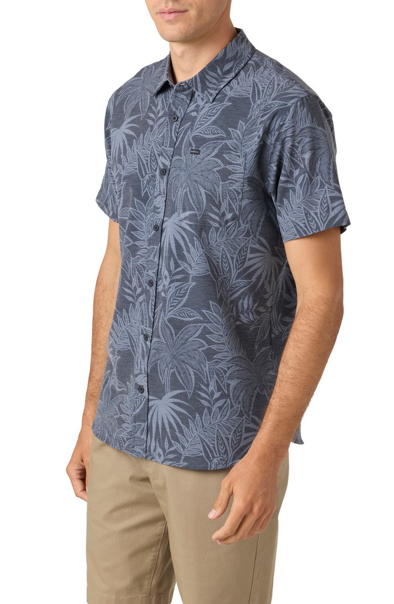 O'Neill TRVLR UPF Traverse Short Sleeve Performance Button-Up Shirt, Alternate, color, Blue