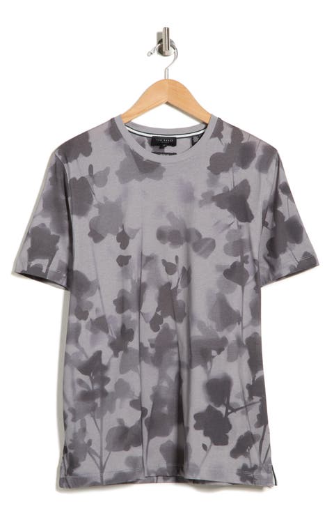 Denniss Floral Print Cotton T-Shirt