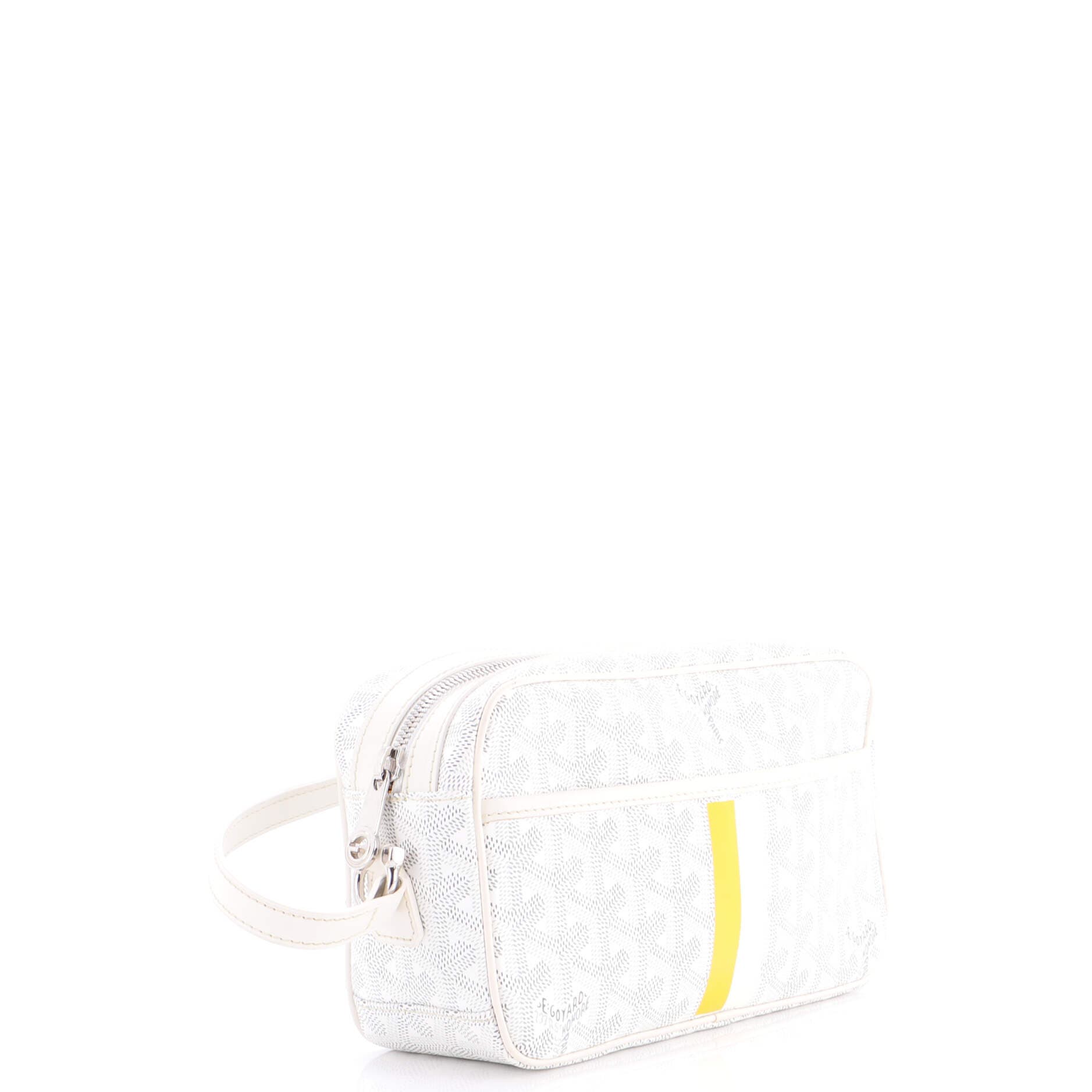 Pre-Owned Goyard Cap Vert Bag Coated Canvas, Alternate, color, White