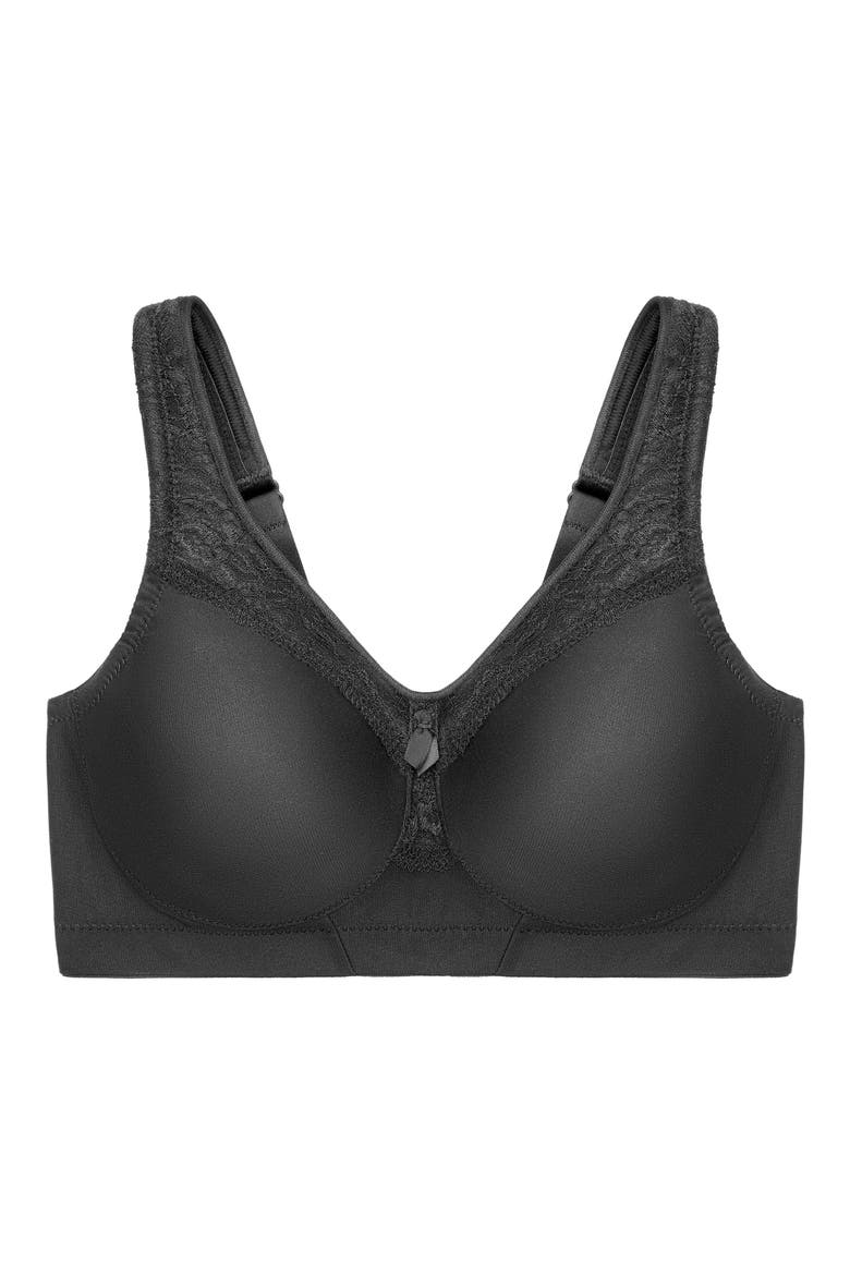 Full Figure MagicLift Wireless Bra, Alternate, color, BLACK
