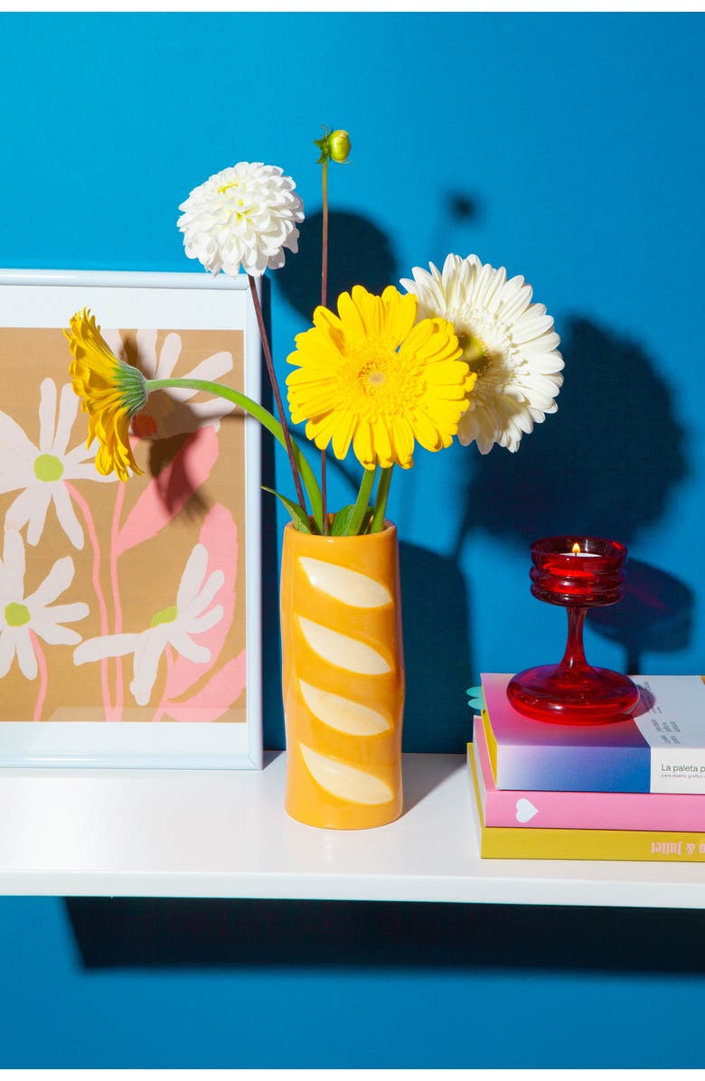 doiy Baguette Vase, Alternate, color, Yellow