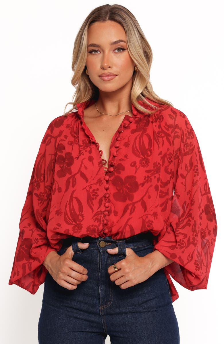 Petal & Pup Marni Floral Button-Up Shirt, Alternate, color, 