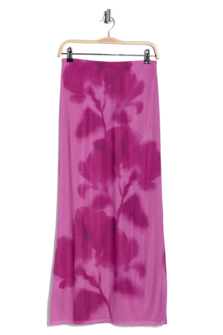 Mesh Maxi Skirt, Alternate, color, PINK BLURRY FLORAL