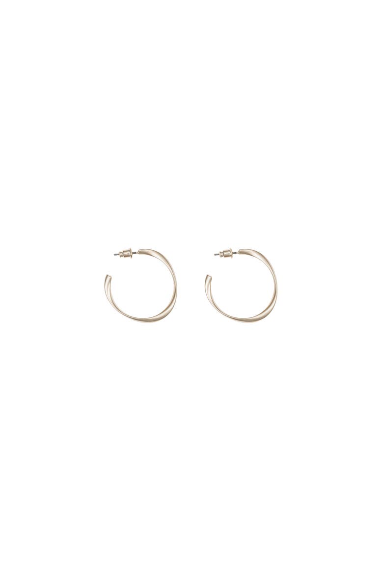 Leslie Small Sculpted Oval Hoop Earrings Dainty Trendy, Main, color, Warm Bronze