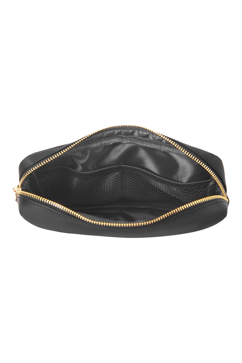 Medium Heart Cosmetic Bag, Alternate, color, BLACK/ BLACK