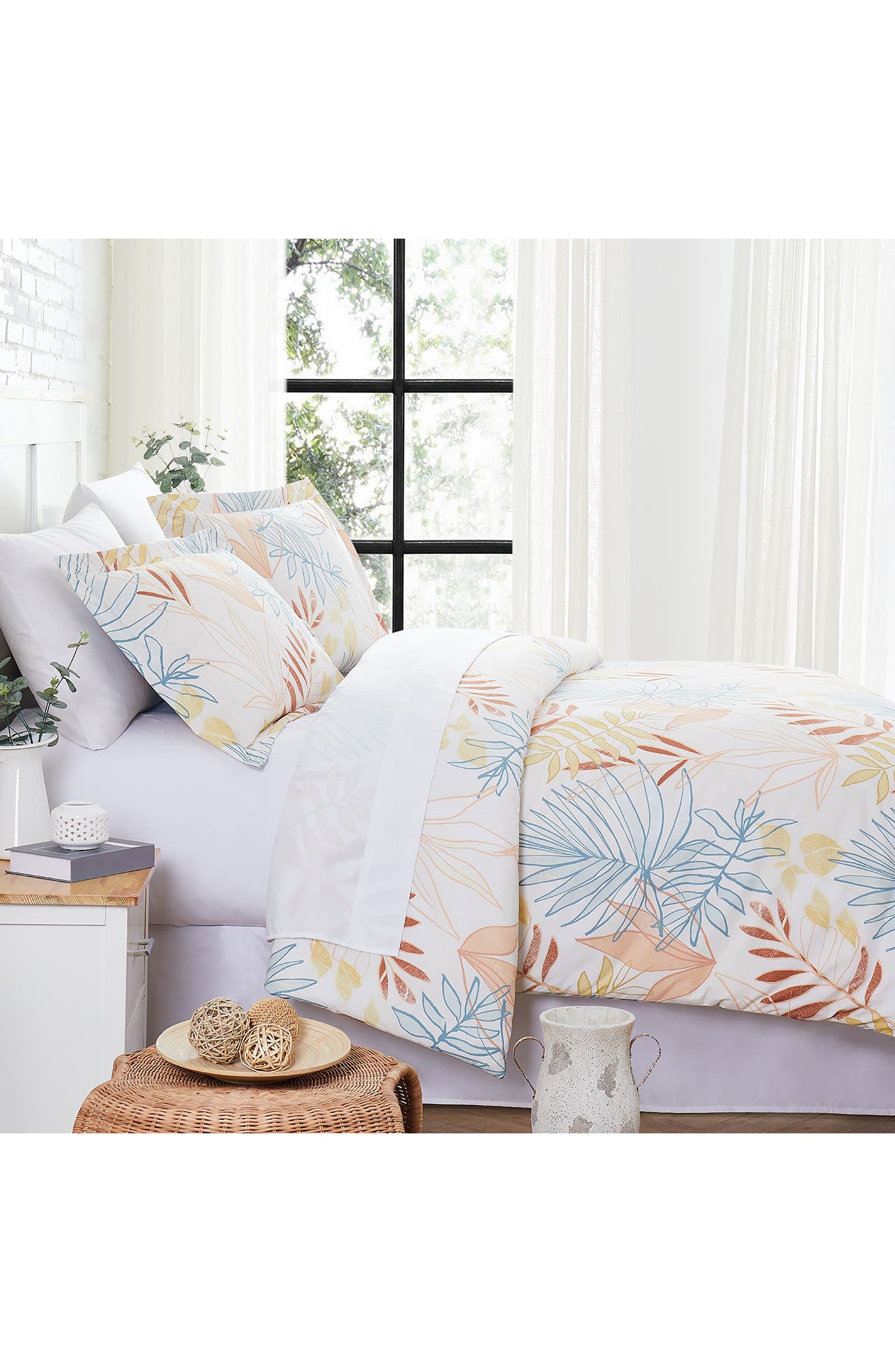 SOUTHSHORE FINE LINENS Tropic Leaf Duvet Cover Set