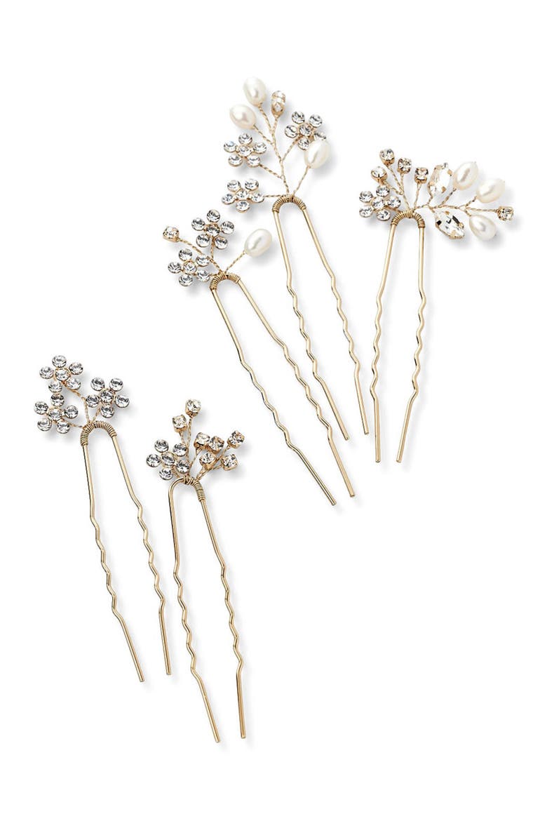 Adriana Hair Pins, Main, color, Gold