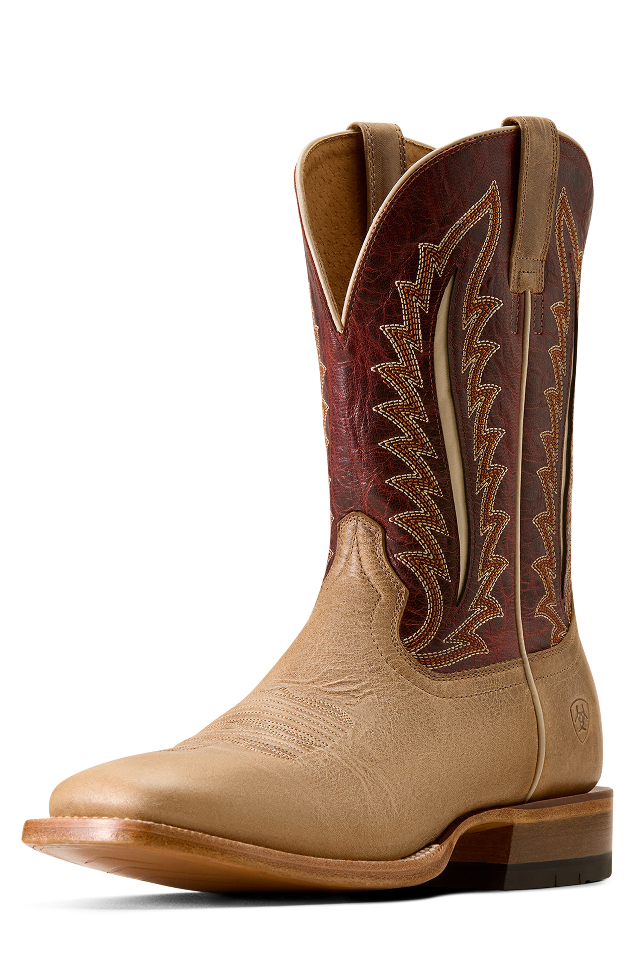 Gage Wide Square Toe Cowboy Boot, Alternate, color, FADED CARAMEL