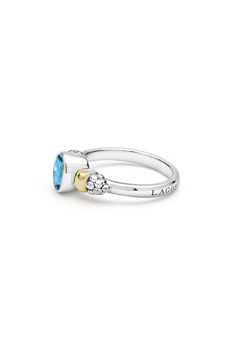 Signature Caviar Blue Topaz Ring, Alternate, color, TWO-TONE