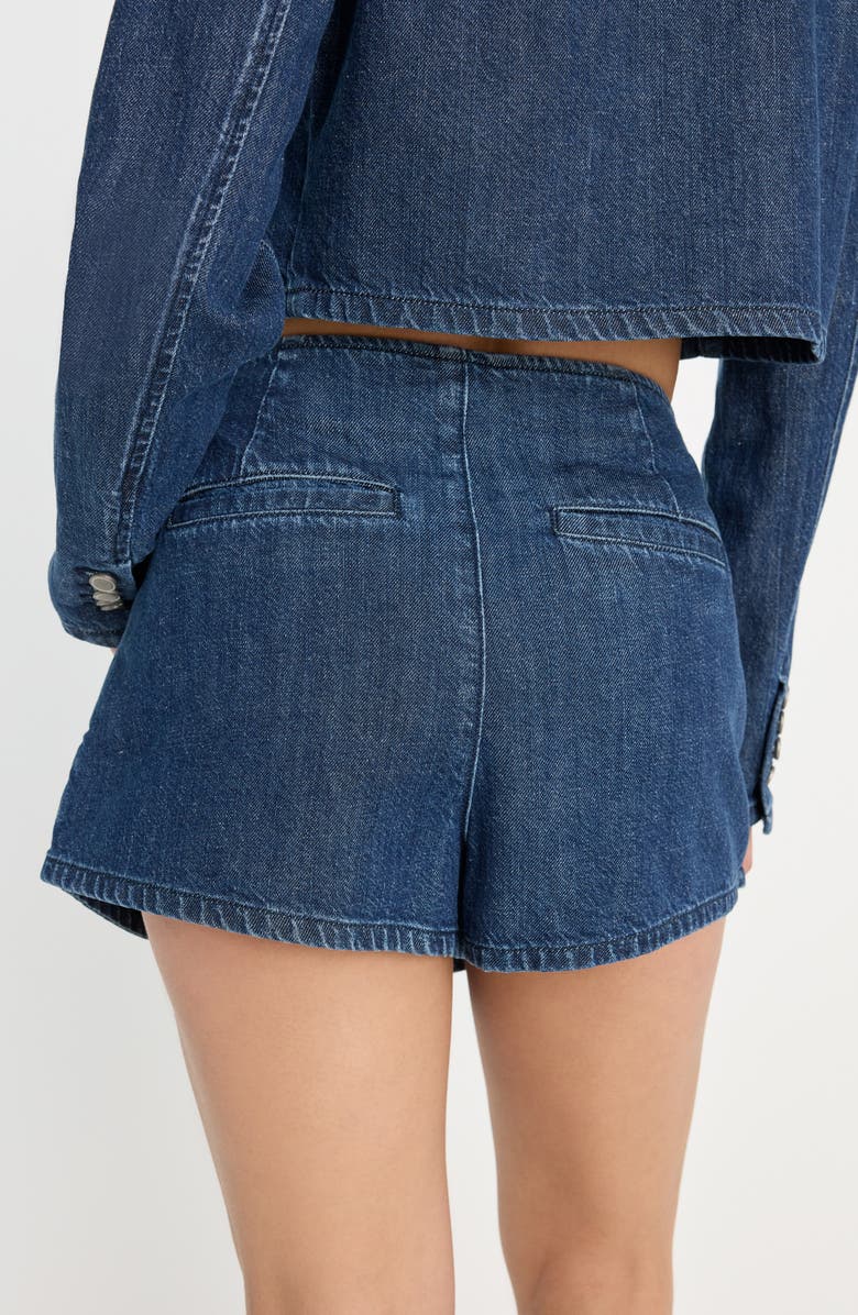 Good American Denim Mini Skort, Alternate, color, Indigo1187