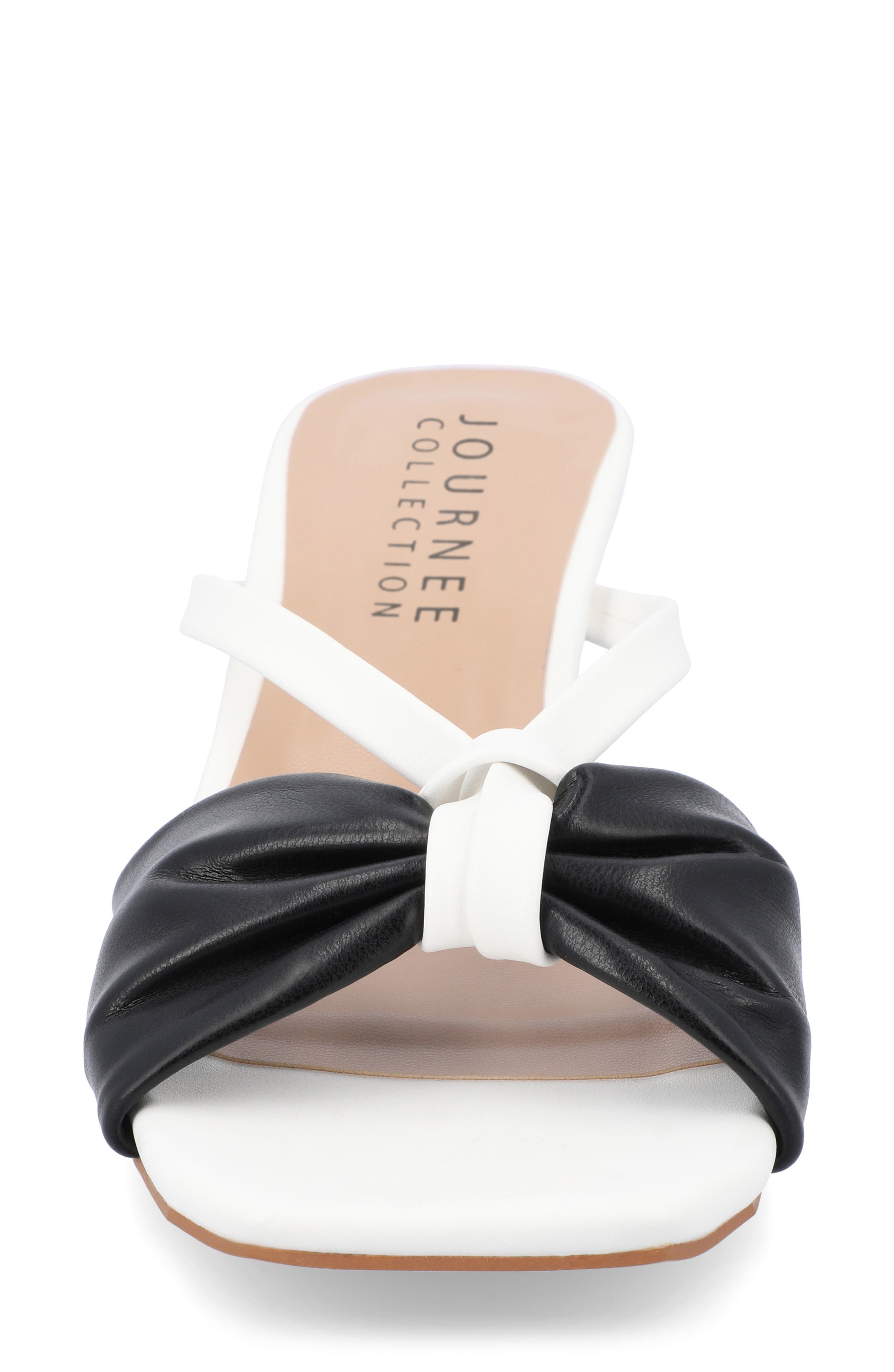 Journee Collection Starling Kitten Heel Sandal, Alternate, color, Black