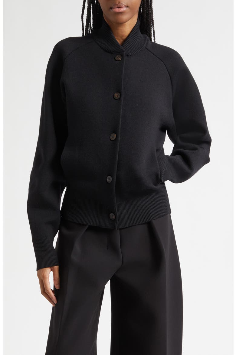 Le Lavande Bomber Cardigan, Main, color, BLACK