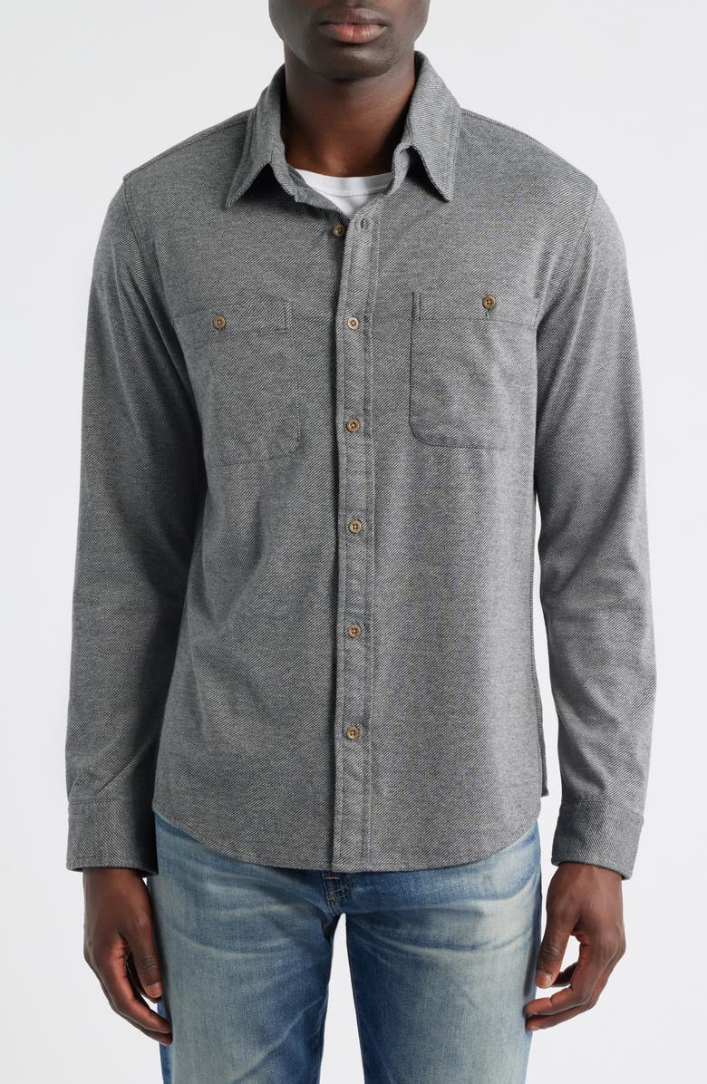 AG Wayne Twill Button-Up Work Shirt, Alternate, color, Heather Grey