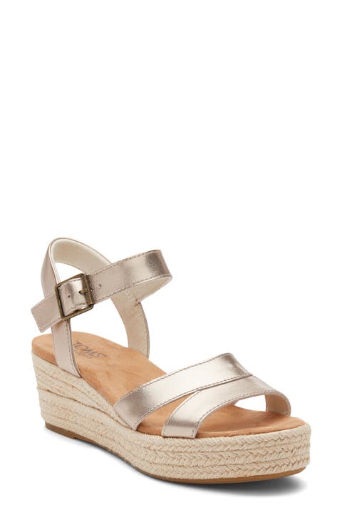 Audrey Ankle Strap Espadrille Platform Wedge Sandal (Women)