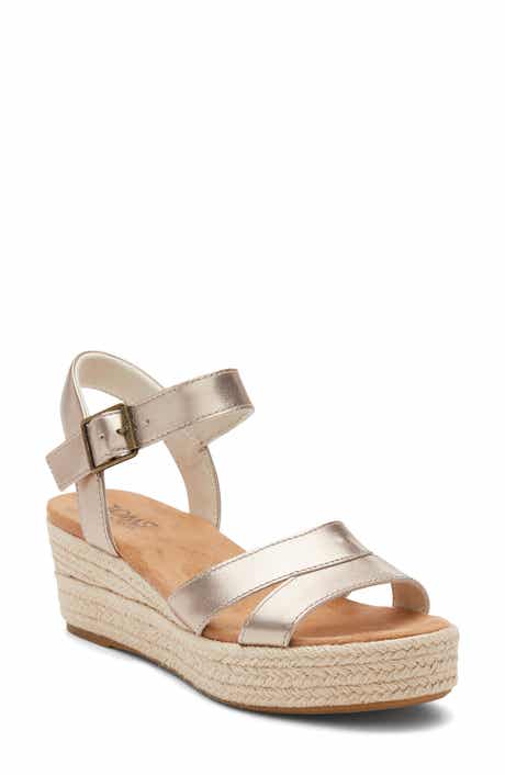 TOMS Audrey Ankle Strap Espadrille Platform Wedge Sandal