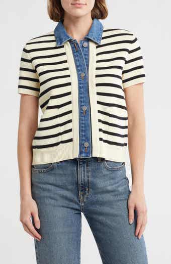 INDUSTRY REPUBLIC CLOTHING Mixed Media Sweater