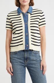 INDUSTRY REPUBLIC CLOTHING Mixed Media Sweater