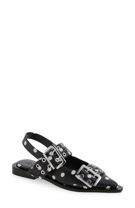 Pointed Toe Mary Jane Slingback Flat