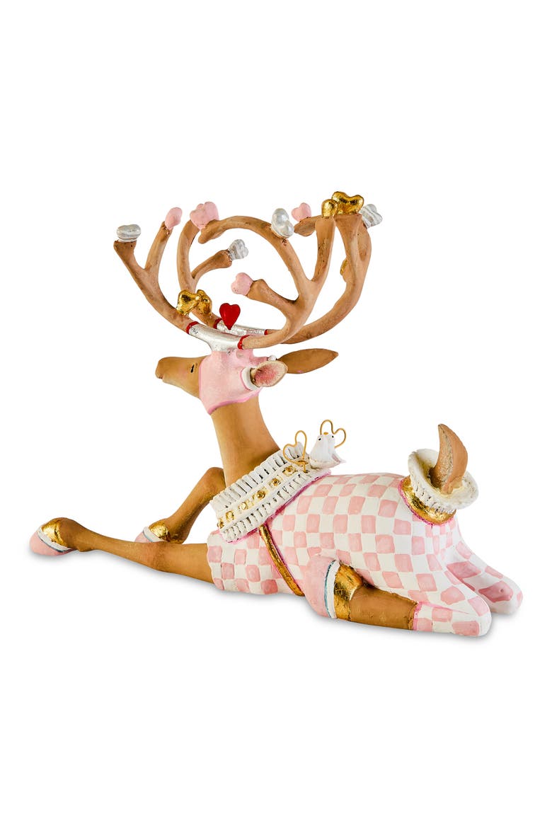 Dash Away Reindeer Ornament, Alternate, color, PINK