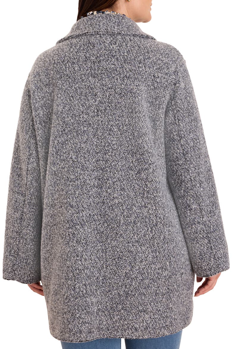 Mixed Boucle Knit Jacket, Alternate, color, BLUE MIX