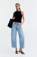 H&M Barrel Regular Waist Ankle Jeans