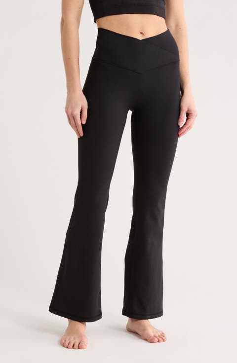 Lux Sophia Crossover Elastic Flare Leggings