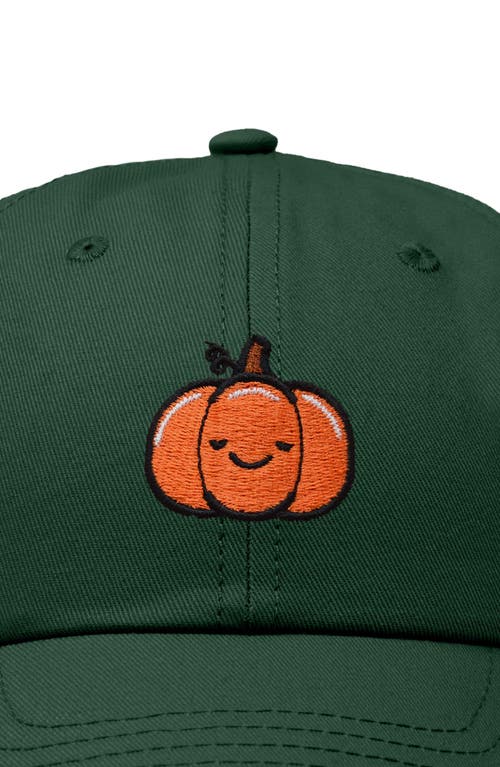 Dalix Baby Pumpkin Embroidered Dad Hat In Dark Green