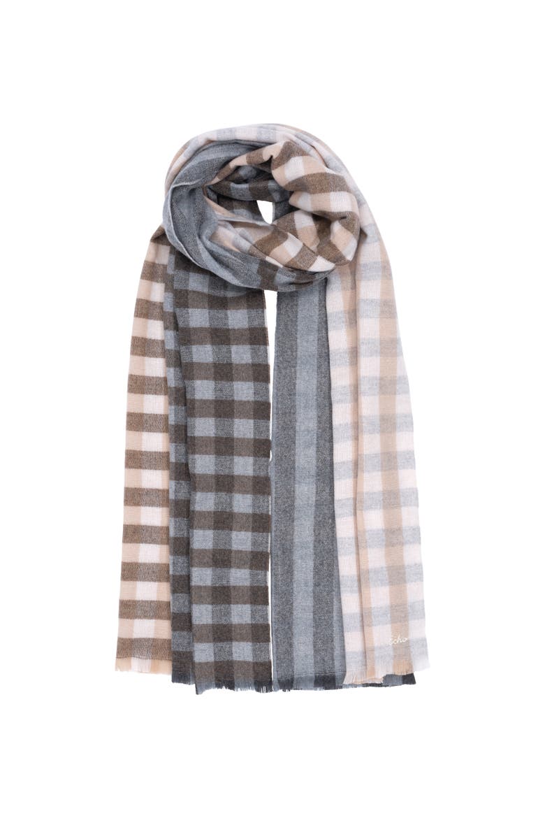 Quarter Check Wrap, Main, color, Heather Grey
