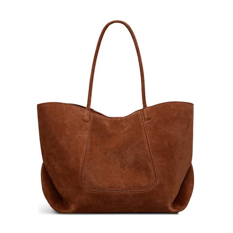 The Compton - Suede Medium Ziptop Shoulder Bag