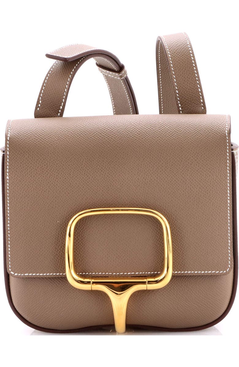 Pre-Owned Hermes Della Cavalleria Shoulder Bag Epsom Mini, Main, color, Etoupe