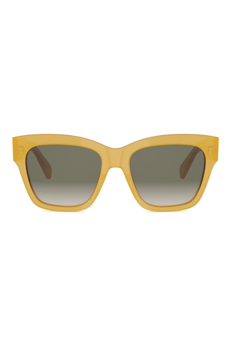 Triomphe 55mm Square Sunglasses, Main, color, SHINY LIGHT BROWN / SMOKE