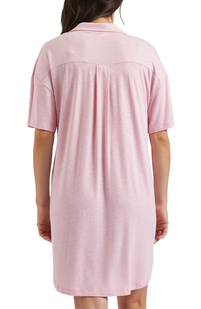Ripe Maternity Dreamy Button Down Maternity Sleep Shirt, Alternate, color, Dusty Pink