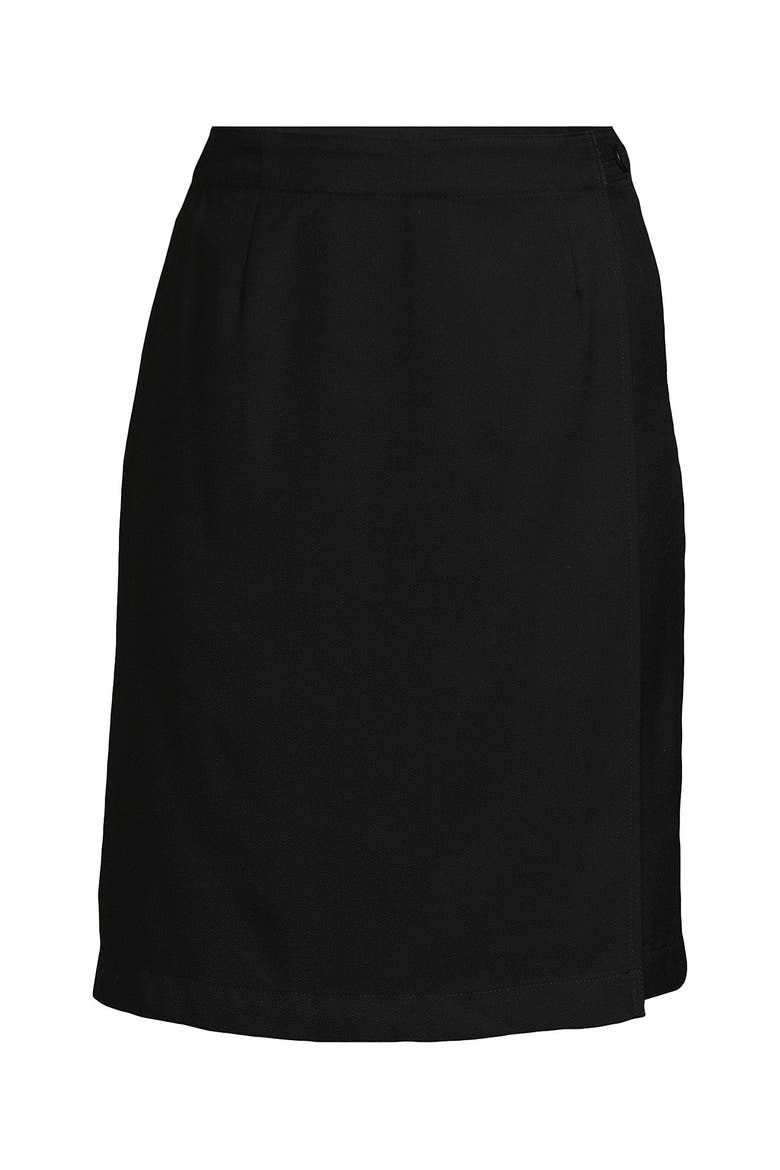 Solid A Line Tab Skort Top of Knee, Alternate, color, Black