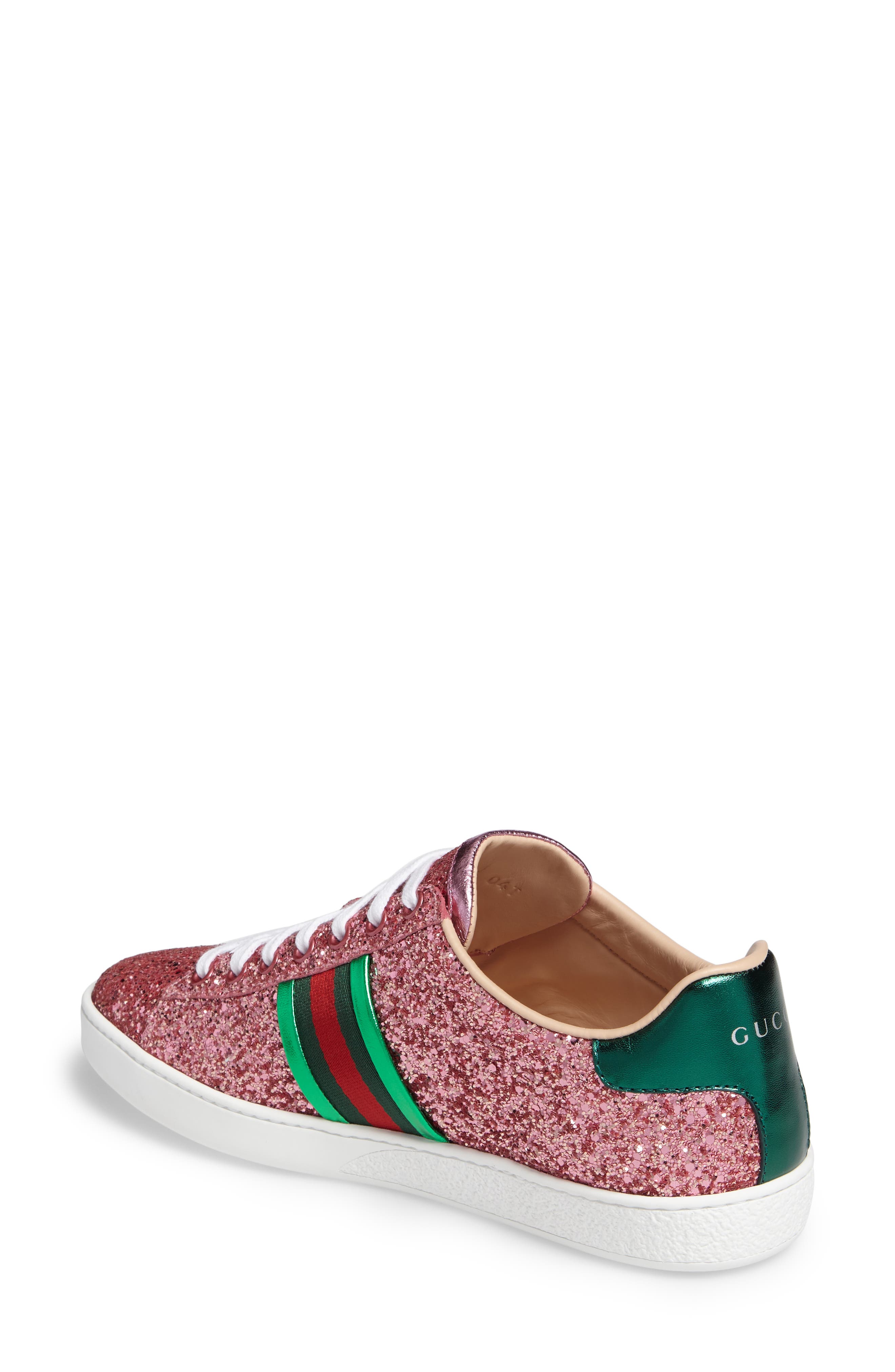 Gucci New Ace Glitter Sneaker, Alternate, color, 