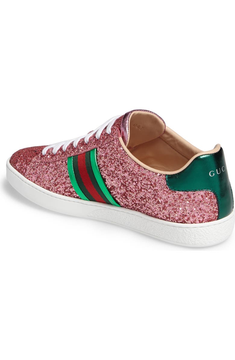 Gucci New Ace Glitter Sneaker, Alternate, color,