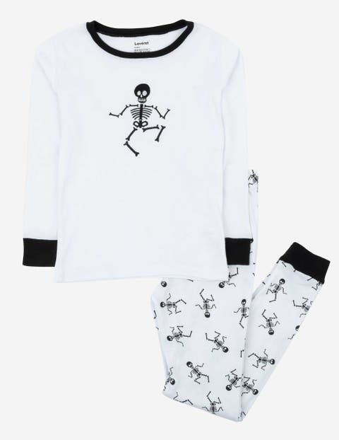 Kids Two-Piece Cotton Halloween Matching Family Pajamas, Fun Prints (Toddler, Little Kid & Big Kid)